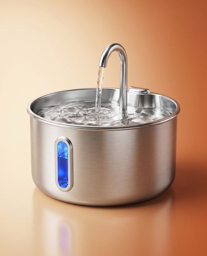 GentleFlow fountain, angled product shot