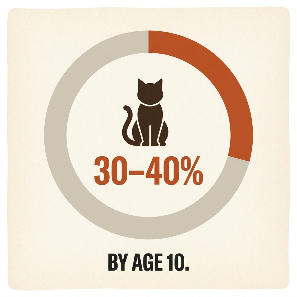 Infographic: 30 to 40 percent of cats develop kidney disease by age 10